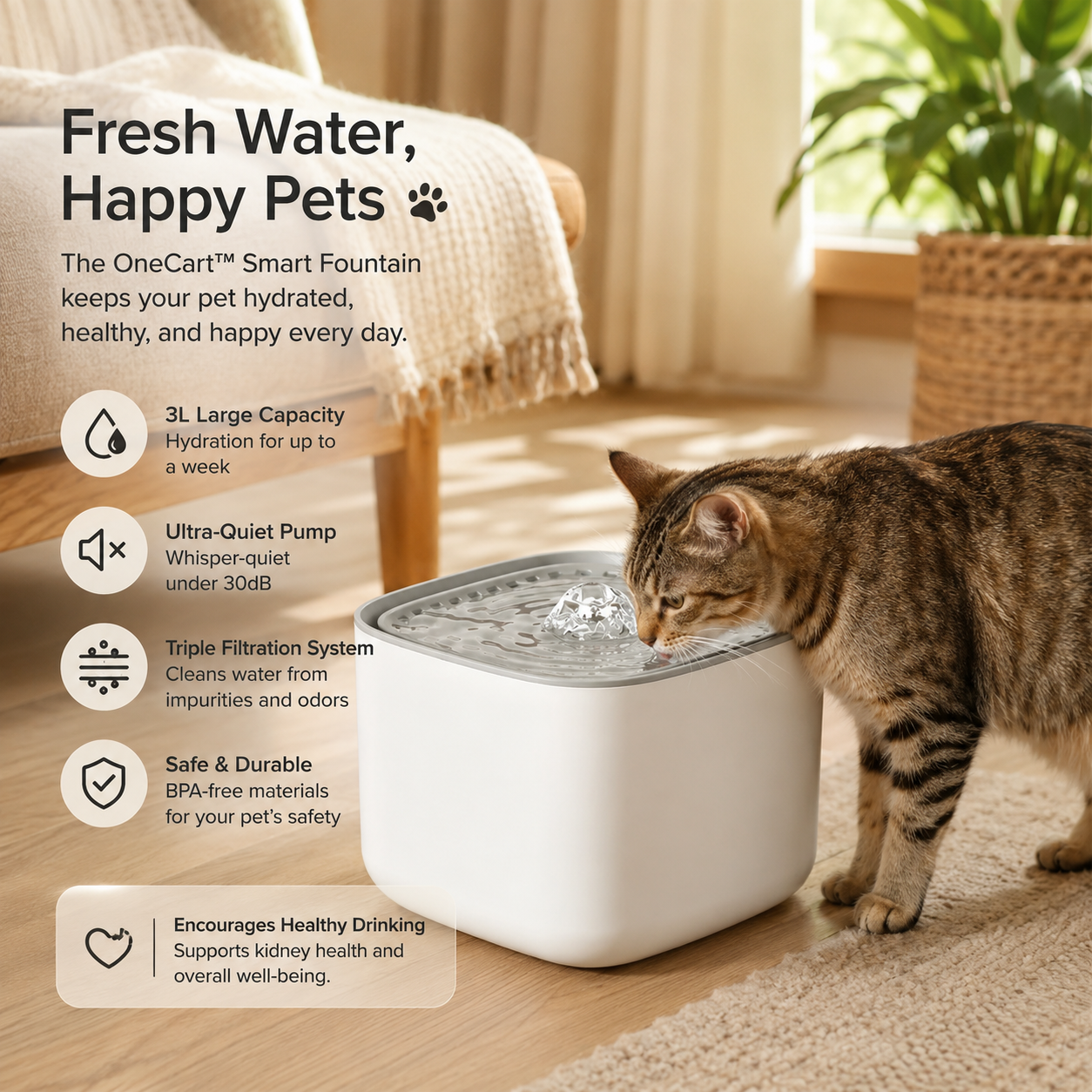 OneCart™ Smart Pet Fountain
