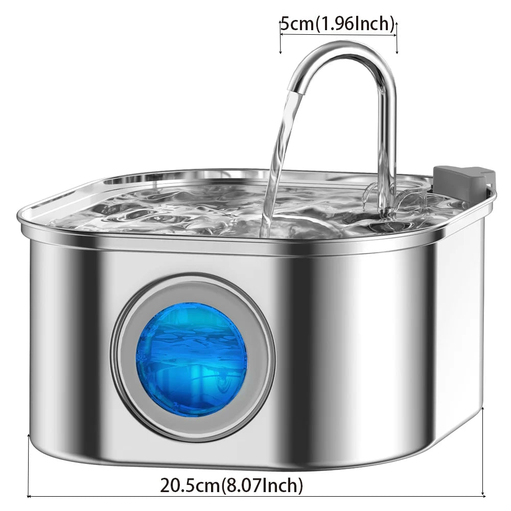 OneCart™ PureFlow 3.2L Stainless Steel Cat & Dog Water Fountain