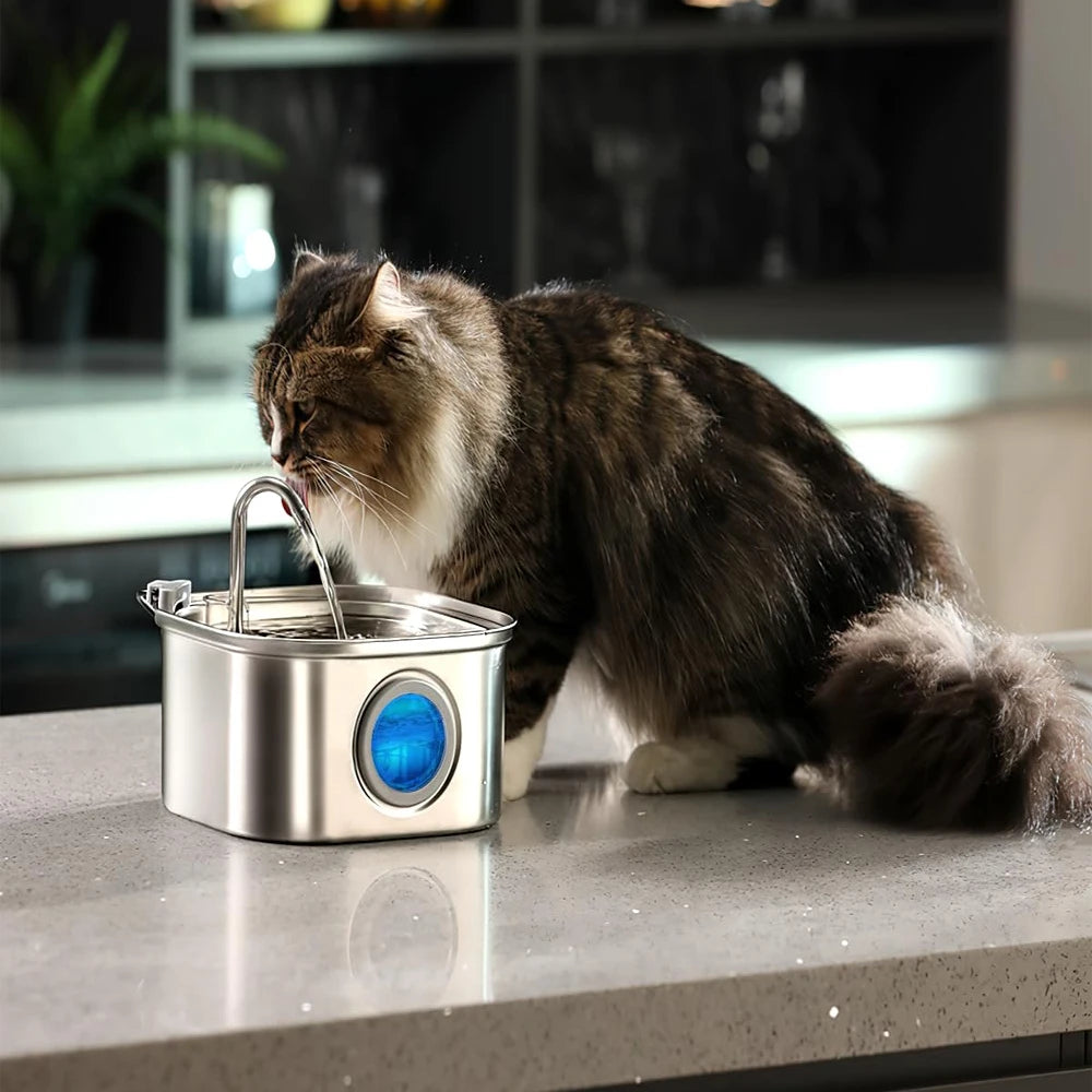 OneCart™ PureFlow 3.2L Stainless Steel Cat & Dog Water Fountain