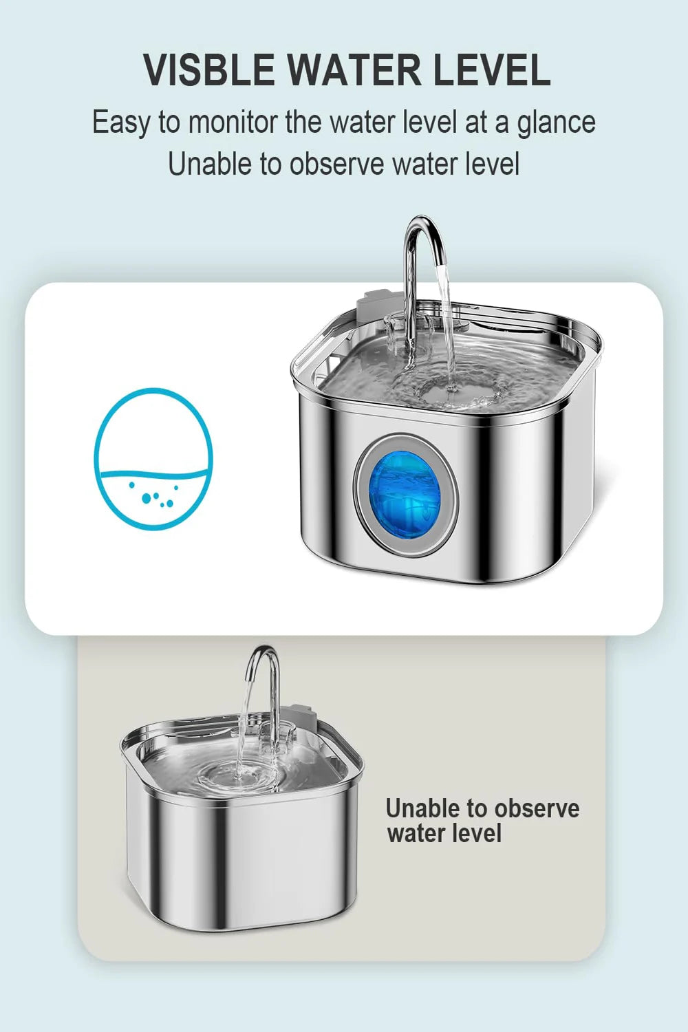 OneCart™ PureFlow 3.2L Stainless Steel Cat & Dog Water Fountain