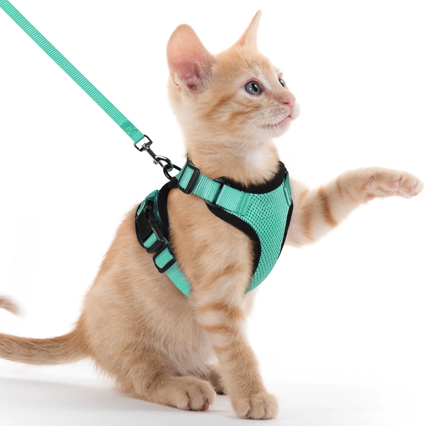 Adjustable Reflective Cat Harness & Leash Set – Escape‑Proof Mesh Vest for Cats & Small Dogs