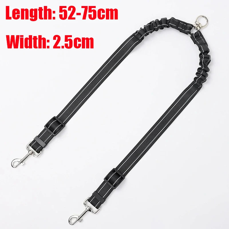 Retractable Dual‑End Dog Leash – 3m Lead with LED Light & Waste Bag Holder, 360° Tangle‑Free