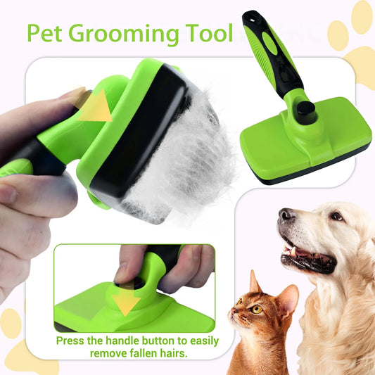 Pet Grooming Brush – Dog & Cat Comb for Hair Removal, Detangling, and Gentle Massage