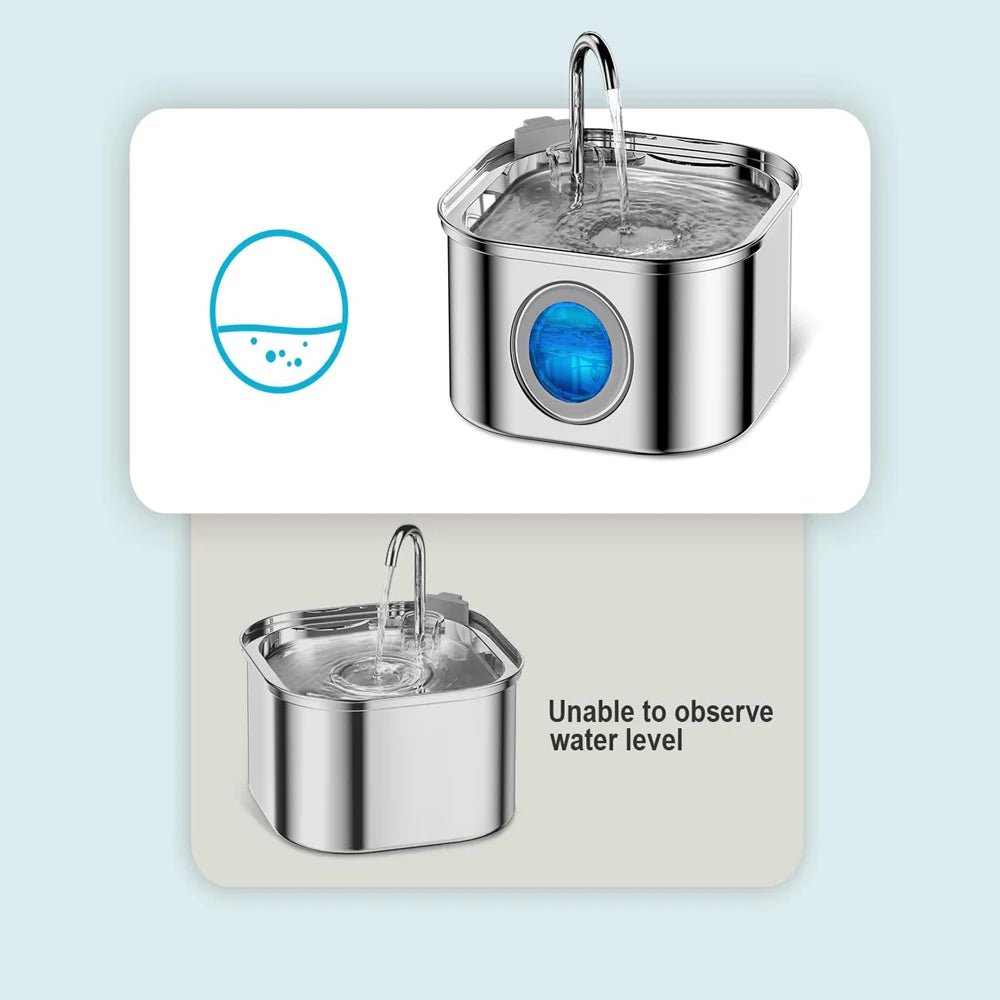 OneCart™ PureFlow 3.2L Stainless Steel Cat & Dog Water Fountain