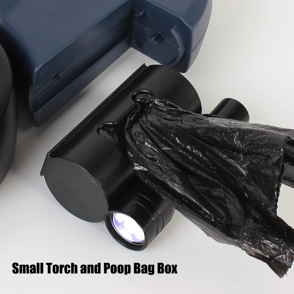 Retractable Dual‑End Dog Leash – 3m Lead with LED Light & Waste Bag Holder, 360° Tangle‑Free